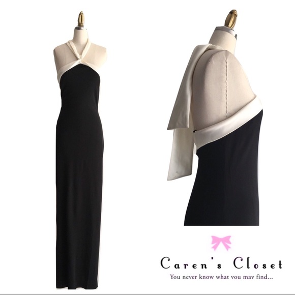 Black Strapless Column Dress